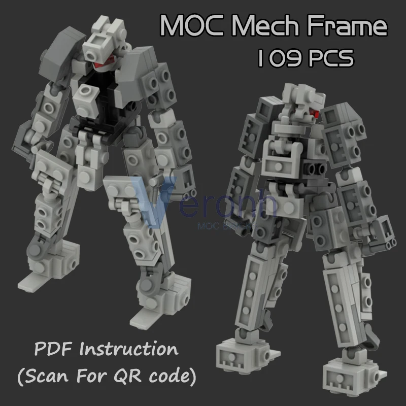 109 PCS Mech Frame Action Figure Model Building Blocks Kit Creative ...