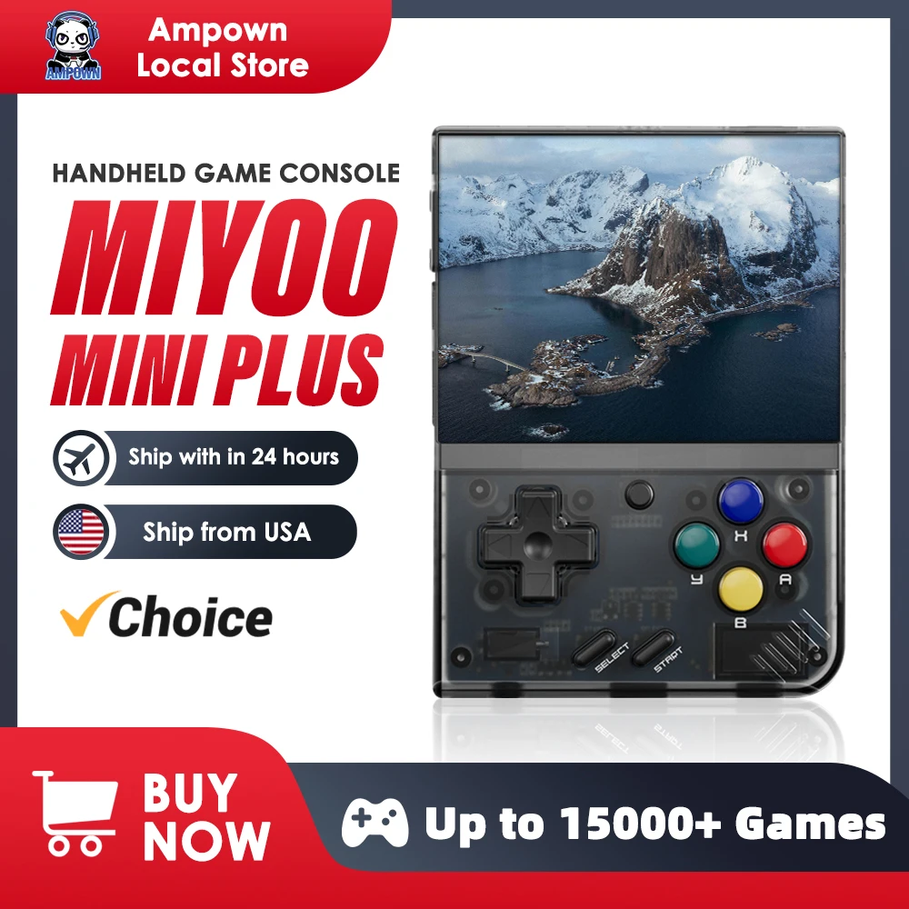 Consola de juegos portátil Retro MIYOO Mini Plus V2 Mini + pantalla IPS consola de videojuegos clásica sistema Linux regalo para niños