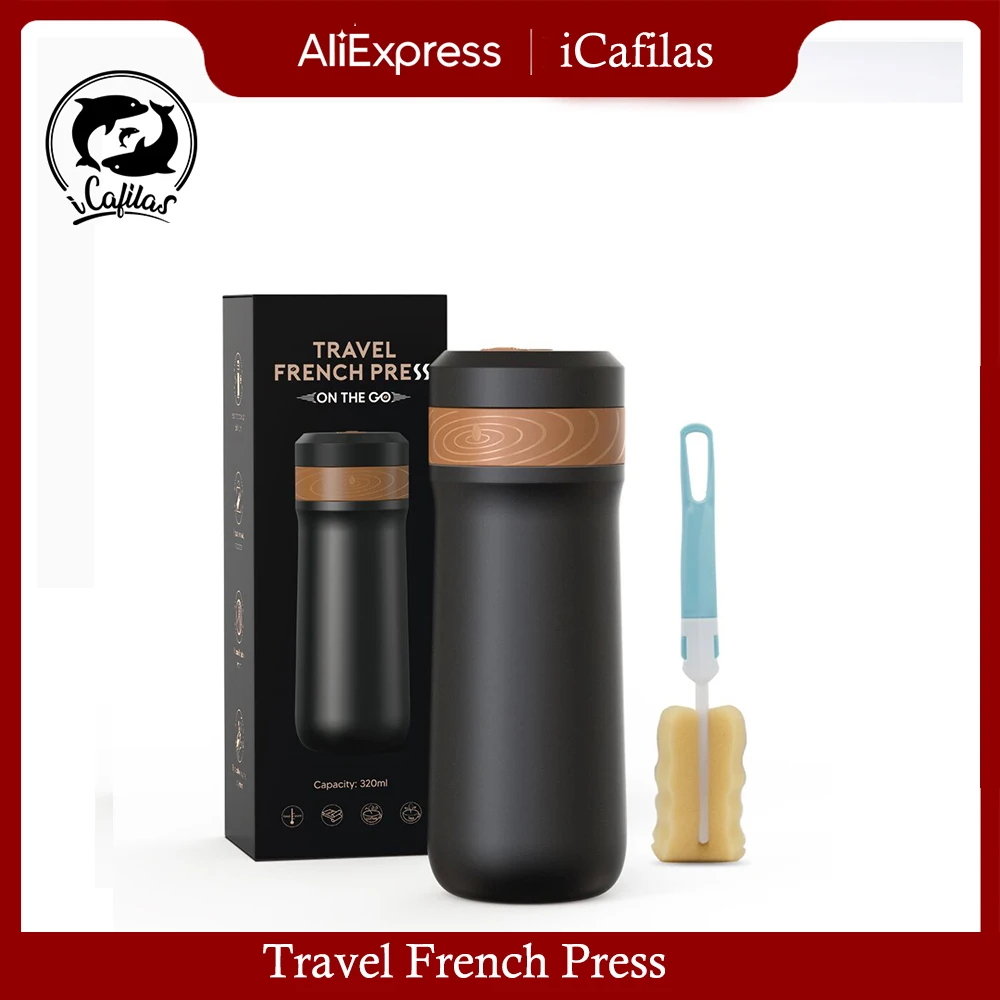 Travel Coffee Press - Portable French Press Coffee Maker with