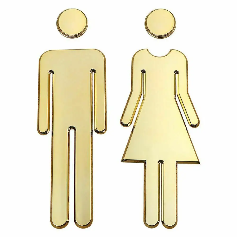 DIY Woman Man Toilet Door Sign 3D Bathroom Restroom WC Door Sign For Toilet Wall Sticker Decor Removable for wall stickers,toilet stickers