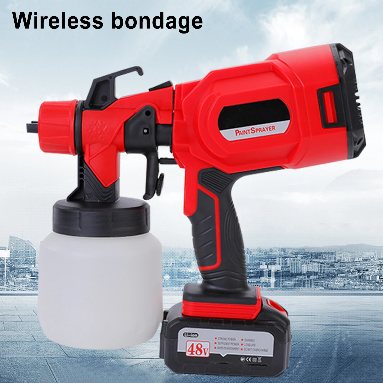 

Cordless Electric Spray Gun Home Airbrush Portable Paint Sprayer Auto Furniture Coating Handheld Power Tool