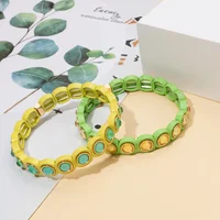 Bracelet perlé en émail Macaron pour femme, fouet haut, bracelet léger, accessoires de luxe, style INS, mode, document 2