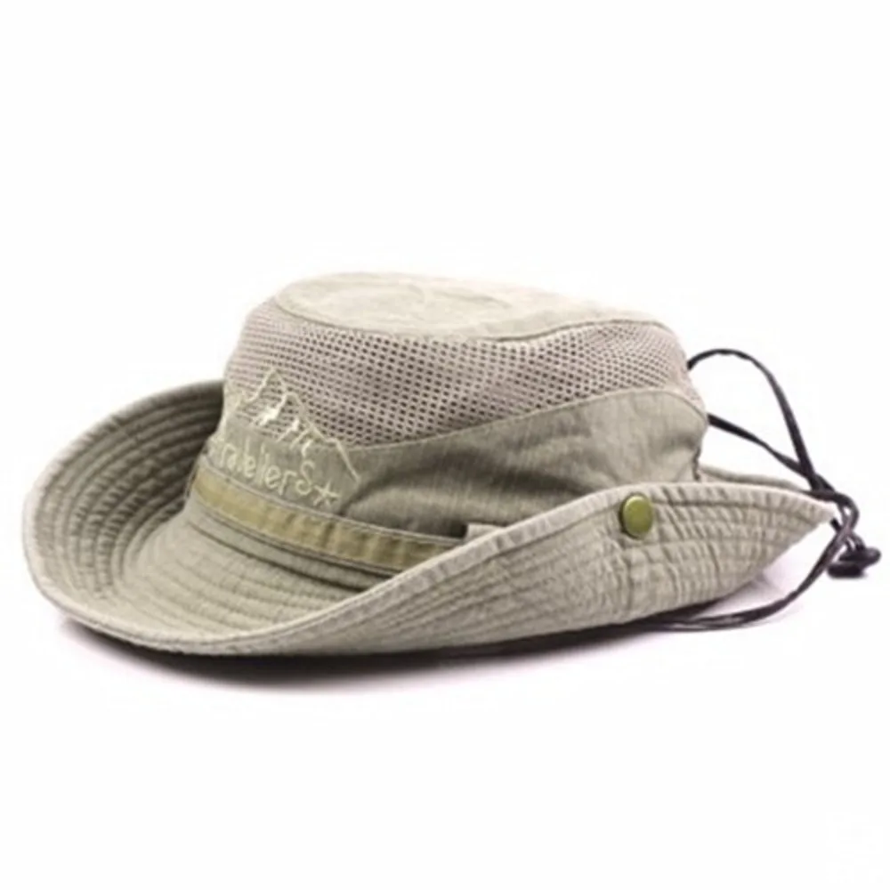 

Men Cap Summer Mesh Breathable Retro Cotton Bucket Hat Panama Jungle Fishing Hats Novelty Beach Cap Bucket Hat Sombrero Mujer