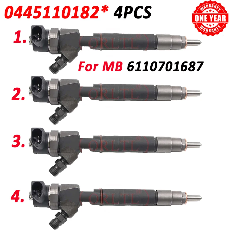 

0445110182 CR INJECTOR NOZZLE 0 445 110 182 OEM 05080300AA 0986435055 6110701687 For Mercedes Benz Dodge Sprinter 2500 3500