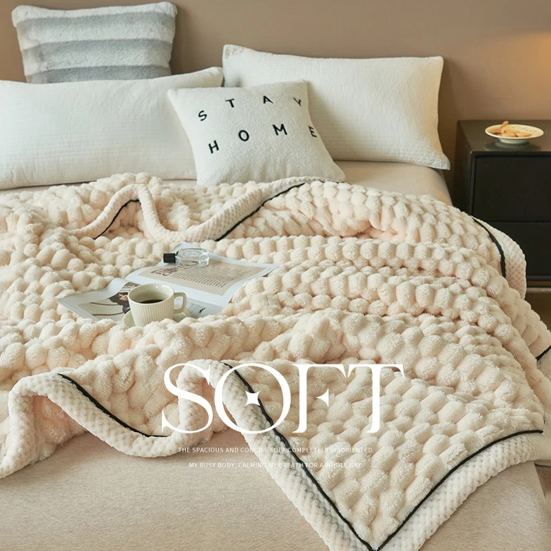 High quality turtle velvet autumn single and twin bed warm blanket soft fluffy comfortable coral velvet throw blanket sofa 3