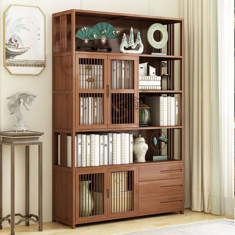

Bookcases, shelves, solid wood, floor-to-ceiling, children's simple bookshelf, home bookshelf for students, table, space-saving,
