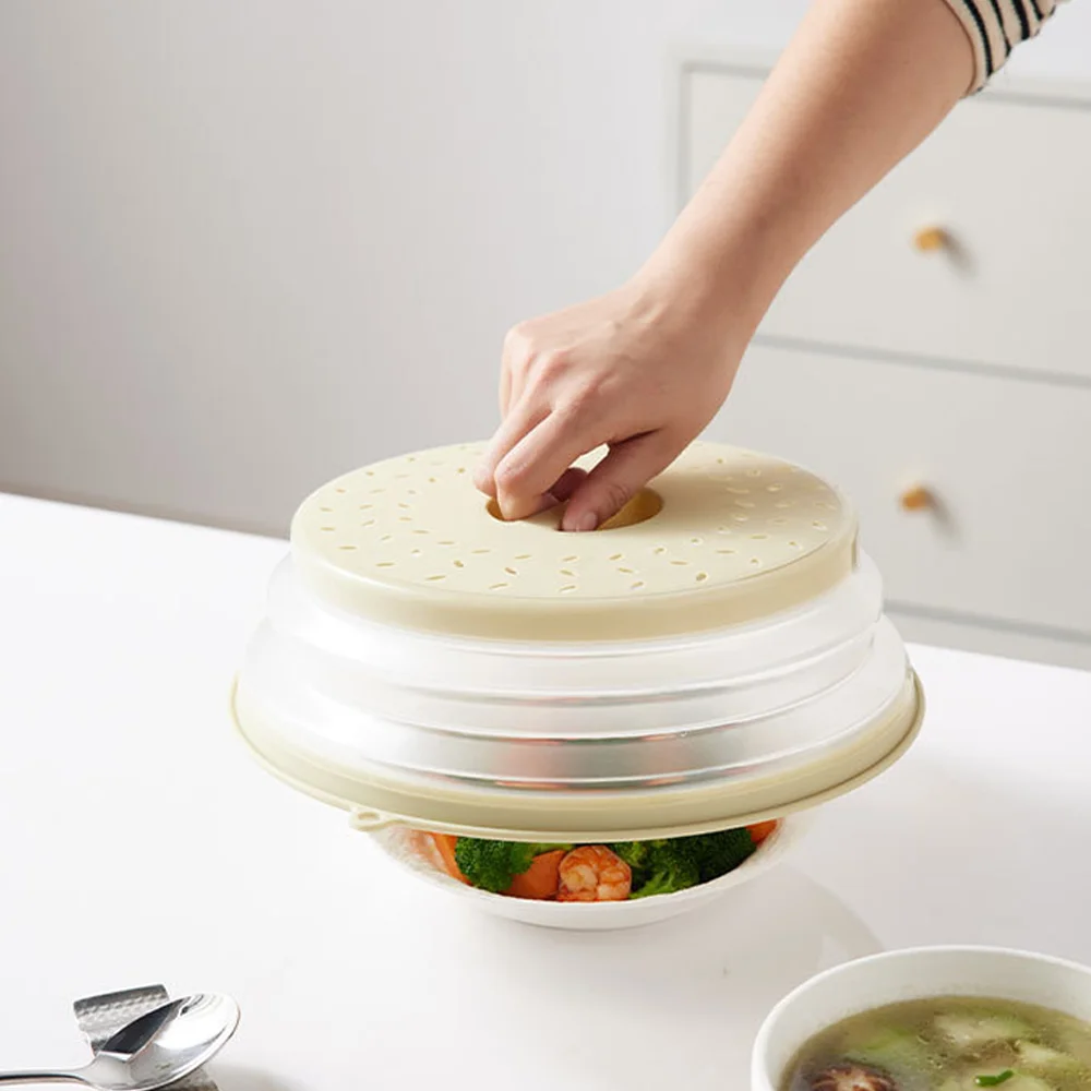 Silicone Microwave Splatter Cover Reusable Foldable Lid Hook for Cooking Stove Top Splash Guard Food Fresh-Keeper