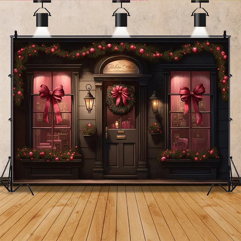 

ZHISUXI Christmas Day Indoor Photography Backdrops Living Room Restaurant Exterior Wall Photo Studio Background Props QS-531