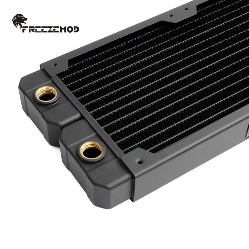 Zemod Radiador de Cobre com Refrigeração por Água 14 Tubo Plano de Camada Única Barbatana de Cobre para Ventilador de 12cm para Cpu Dissipador de Calor Embutido - Imagem 4