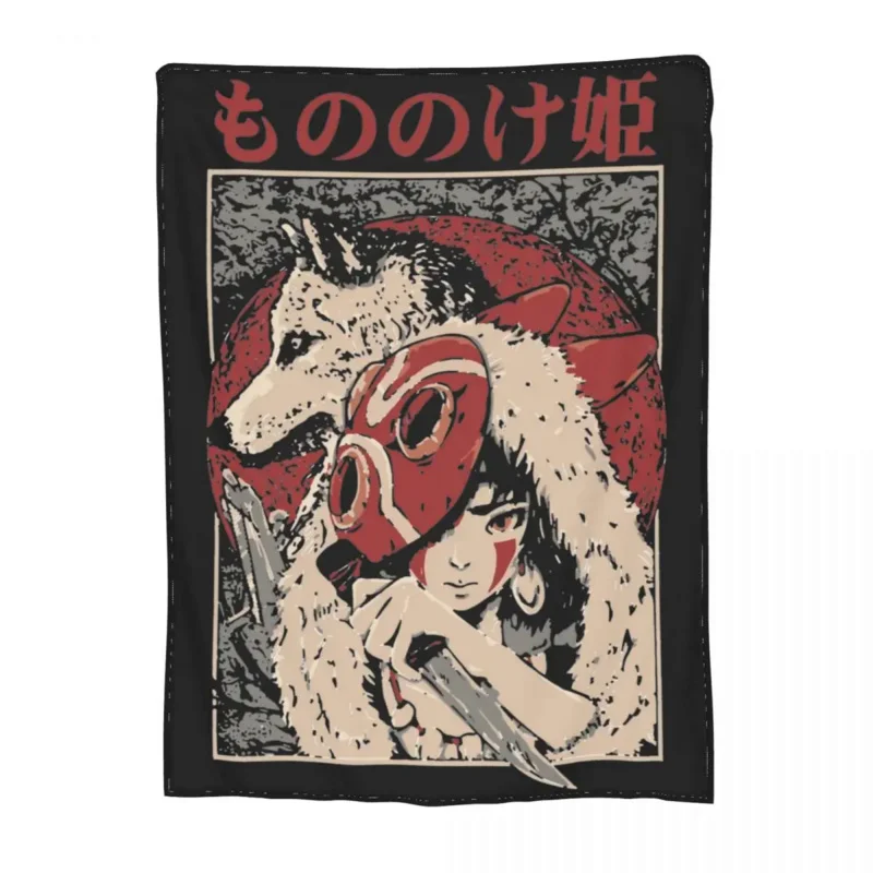 

Princess Mononoke Japanese Anime Merch Blankets Fleece Sofa Throw Blanket Relax Super Soft For Bedroom Bedspread