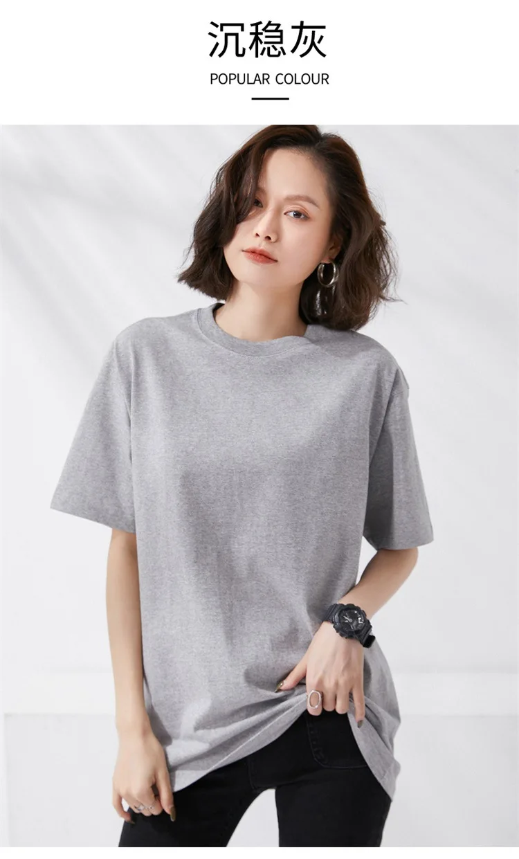 Women T-shirts 2024 Summer Tops Solid Short Sleeve Loose O-neck 100% Cotton Casual Ladies Shirts Harajuku Korean Woman Tshirts