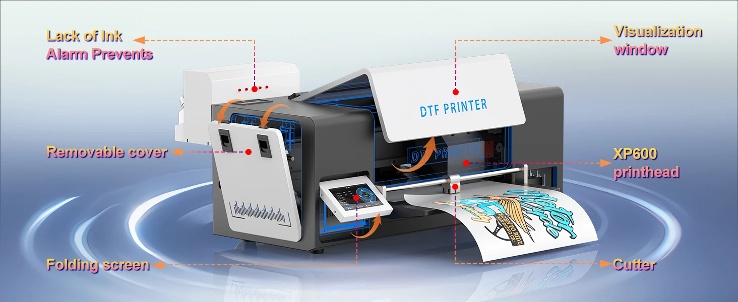 A3 DTF Printer For Epson XP600 Impresora A3 DTF Printer Machine With Shaker A3 DTF Printer for T-Shirt Hoodies all Fabric
