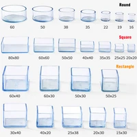 16/18/25/30mm Chair Leg Caps Rubber Feet Protector Pads Non-slip Transparent Table Covers Furniture Leveling Feet Decor 3