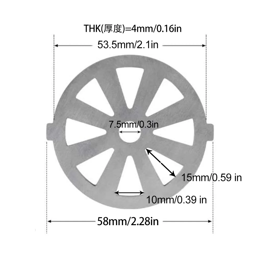 Description Picture 6 of itemMeat Grinder Plate Net Knife Meat Grinder Parts Stainless Steel Hole For Stand Mixer Meat Grinder Replacement accessories Parts