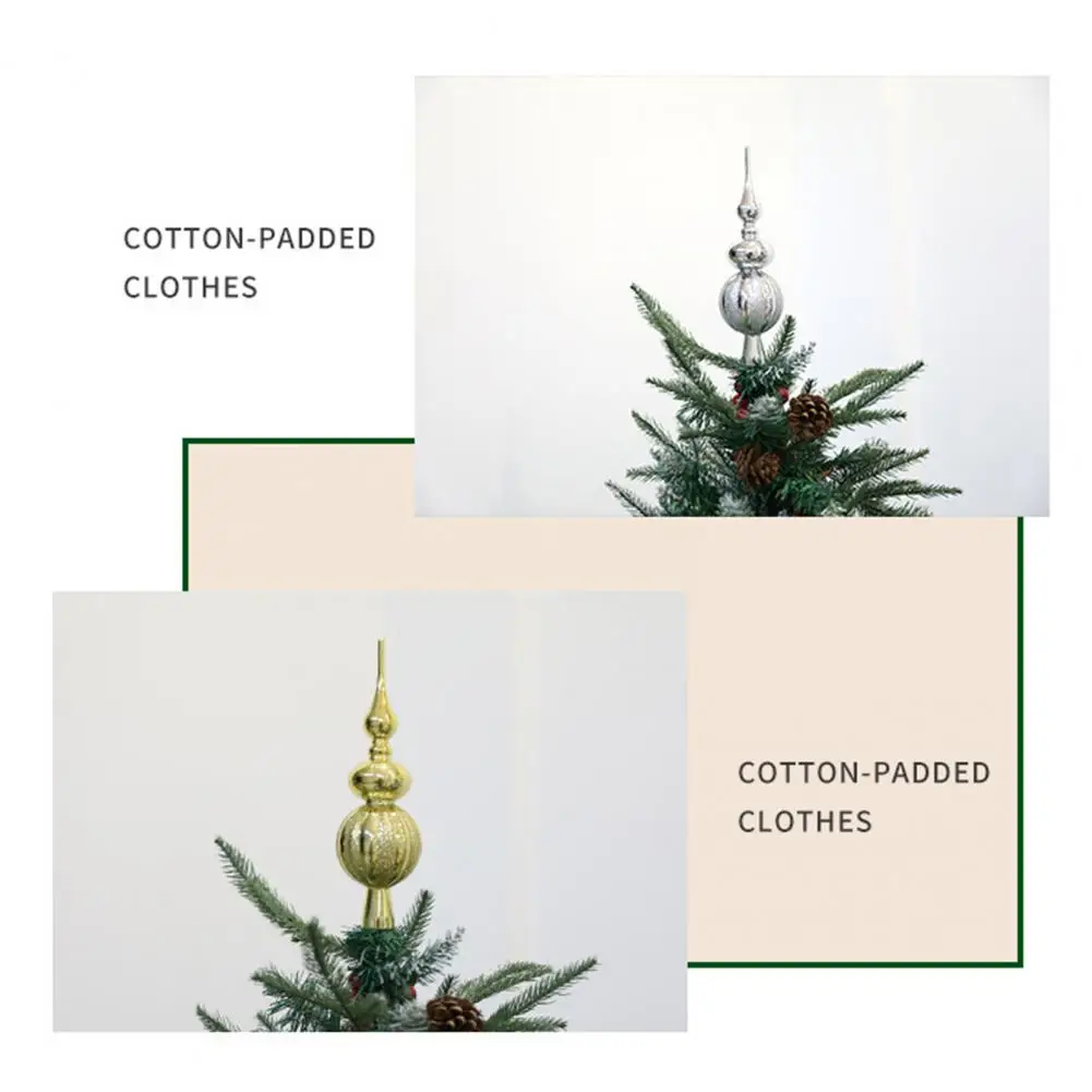 Xmas Tree Topper Holiday Tree Decoration Sparkling Xmas Topper Glittery Decoration for Festive Party Decor Anti-slip christmas tree decoration