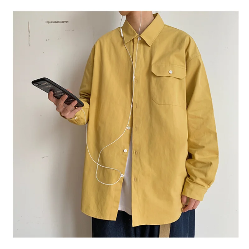 2023 New Shirt Long Sleeve Men's 80% Cotton Fashion Casual Loose Plus Size Top Street Men's M-5XL A0045