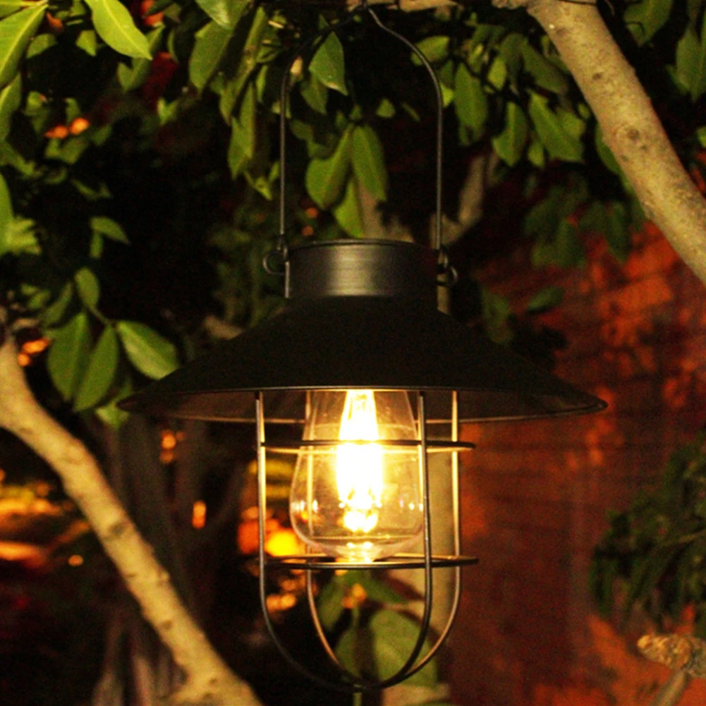 Retro Solar Lawn Lamp Hanging Outdoor Lighting Waterproof Tungsten Path Lights For Patio Walking Reading Camping Garden Supplies 2