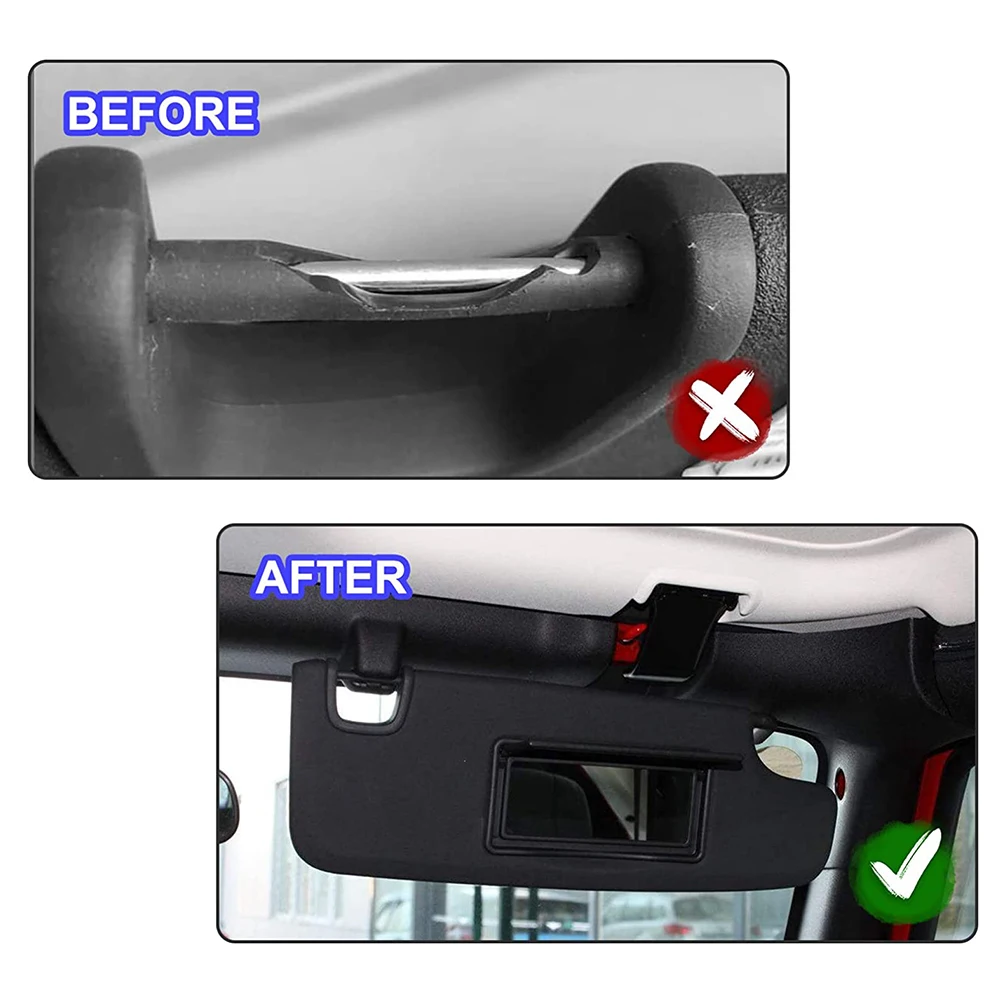Sun Visor Repair Kit For Wrangler JK JKU 2007- Driver Passenger Side