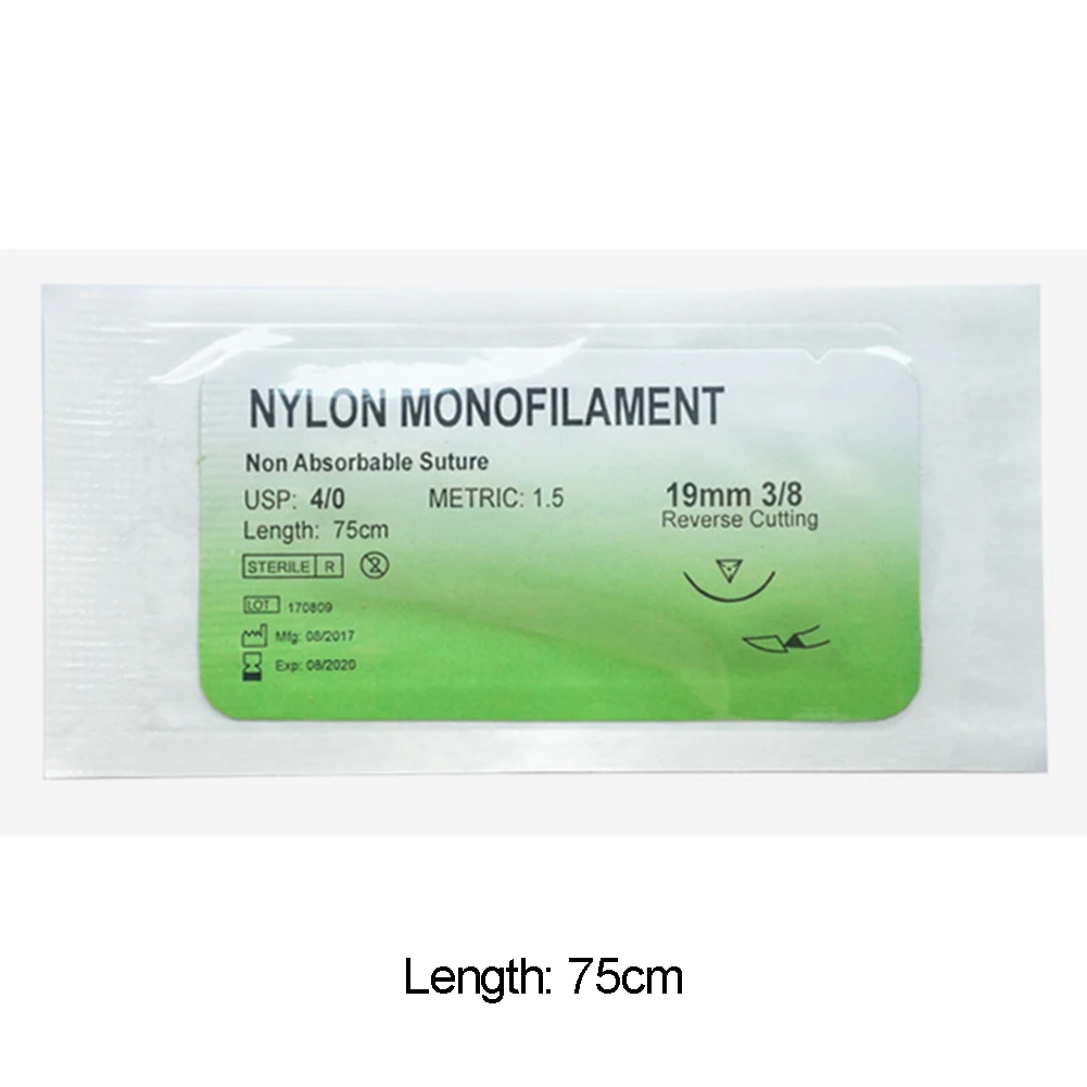 Medical Needle Sets 12/6PCS 75cm Nylon Monofilament Thread Teaching Surgical Suture Practice Teaching Demonstrations Exercises surgical training kit,suture practice kit