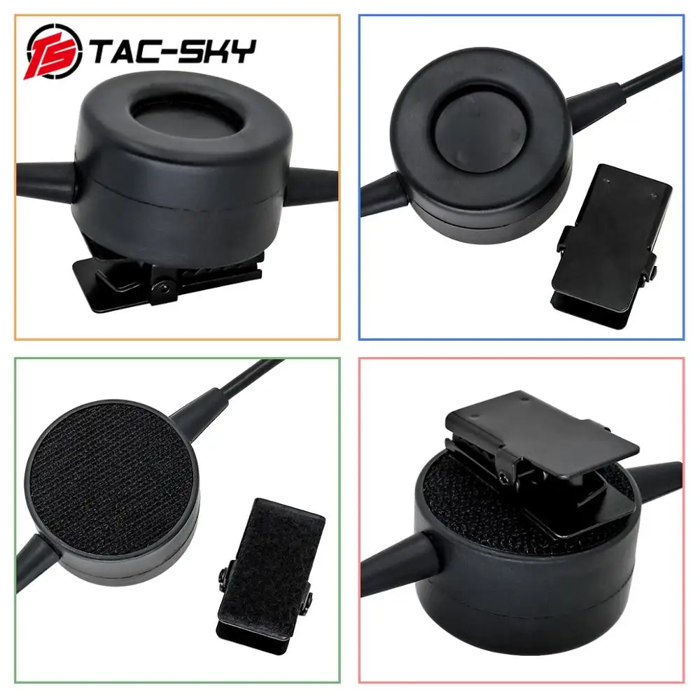 TS TAC-SKY 6 Pin Tactical PTT Adapter TCIHEADSET PTT for AN/PRC 152 152A 148 Walkie Talkie Model