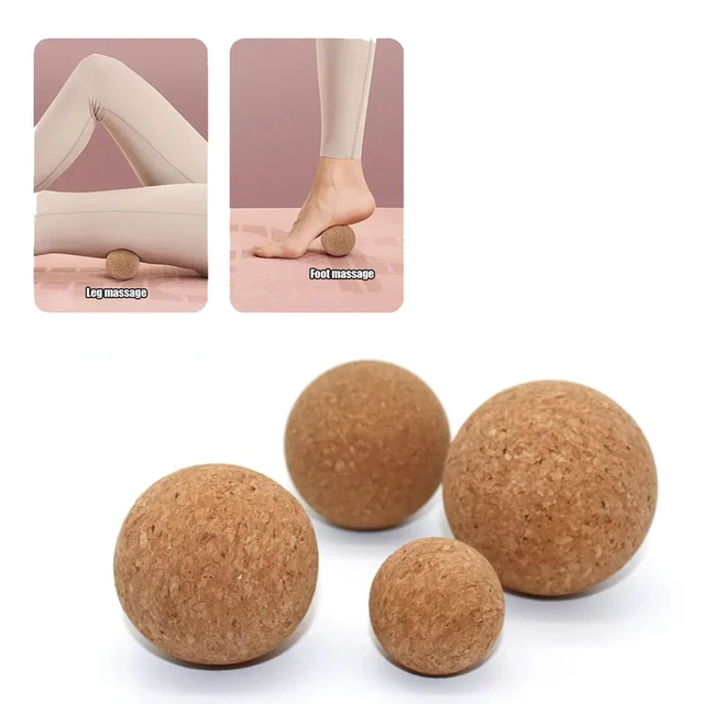 5/6/8cm Legs Foot Massager Yoga Ball Cork Massage Ball Back Tension Release Therapy Myofascial Ball Relax Muscles Trigger Point