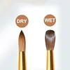 TIANMI 100% Pure Kolinsky Acrylic Nail Brush White and Gold Handle Round Professional Salon Acrylic Application Nail Extension 4