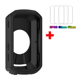 Garmin Edge Protective Silicone Case with Screen Protectors - Garmin Edge 850 (Black film)
