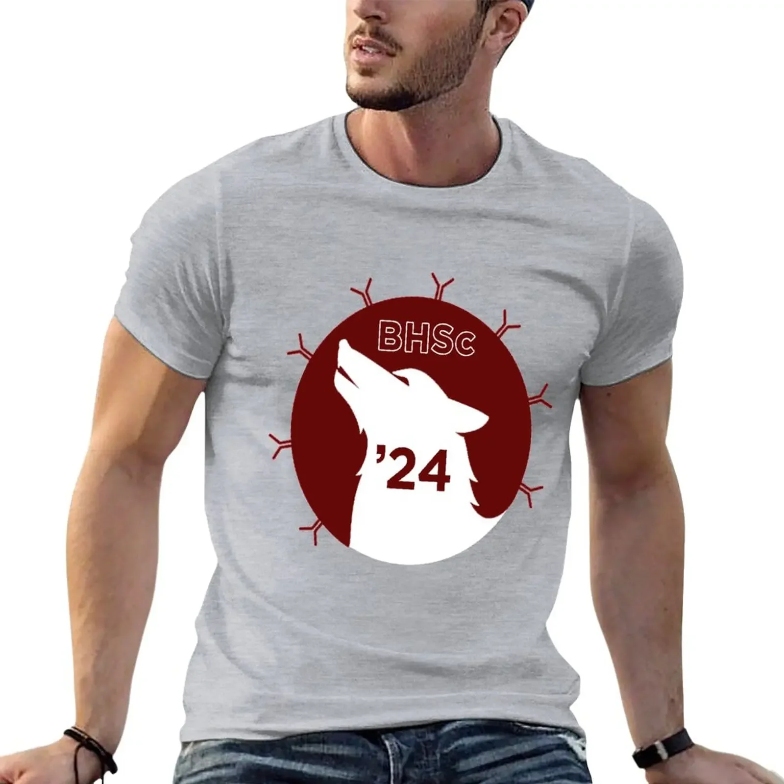 

BHSc'24 Merch, быстросохнущие аниме тяжелые футболки для мужчин