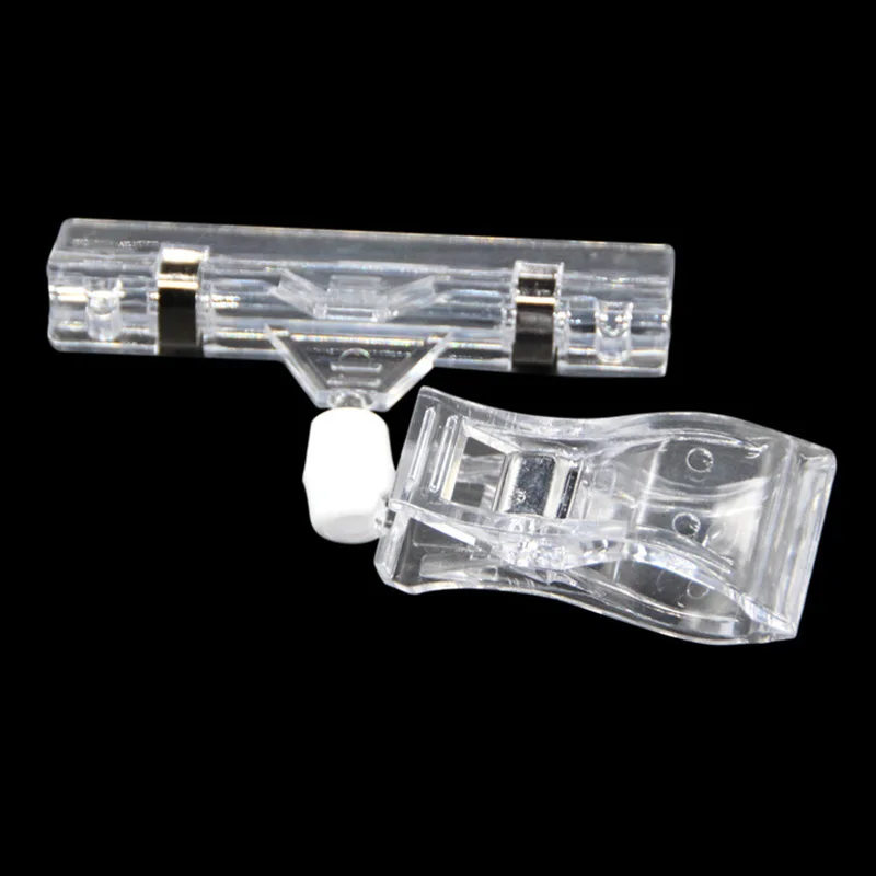 20pcs Clear POP Advertising Clips Plastic Sign Price Display Label Tag Clip Holders In Supermarket Retails Label Holder Clamp Binder Clips Metal Clamp Clips