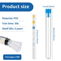 100 - Pack 7 - in - 1 Aquarium Water Test Strips with Test Tube for Freshwater and Saltwater Analysis (100 pcs)