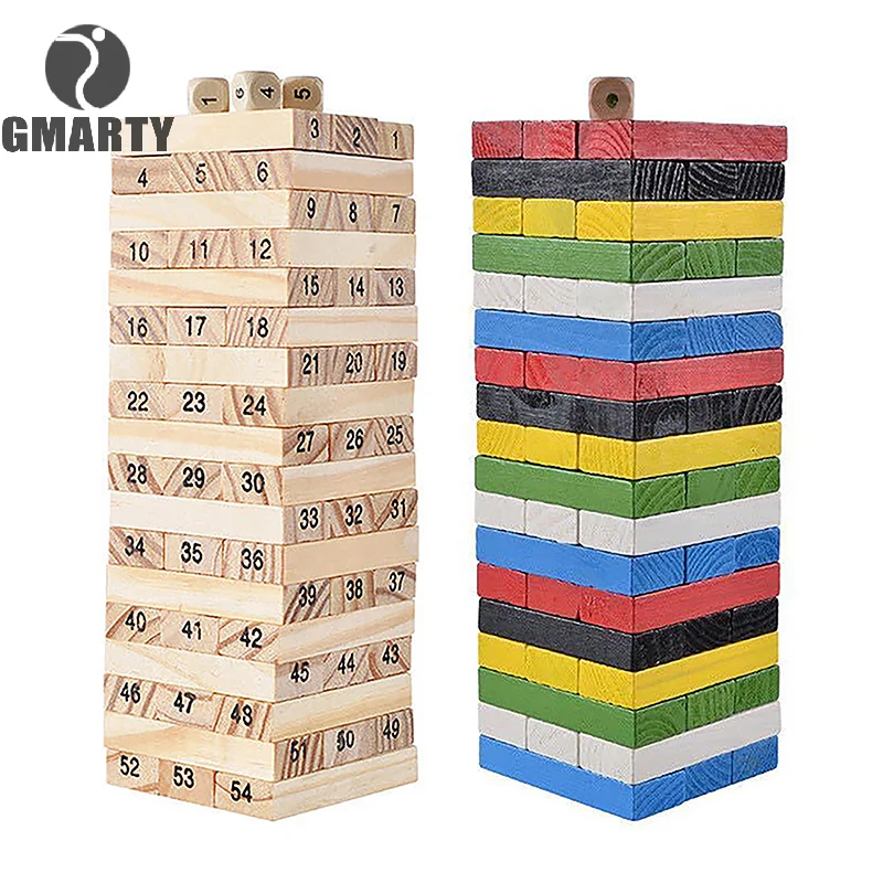 

Пазл из массива дерева, многослойная башня с высоким штабелем, блок для рисования, Детская Интерактивная настольная игра для родителей и детей