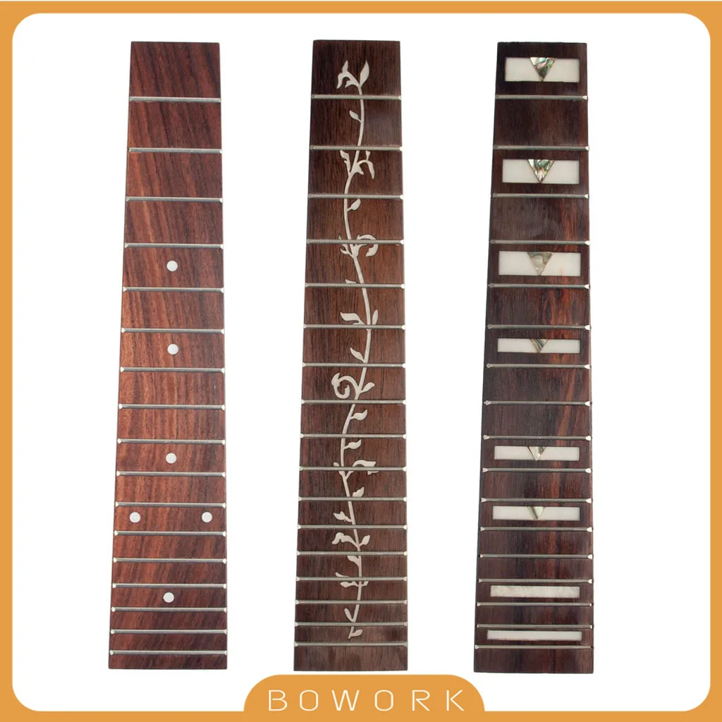 

23 Inch 4-String Ukulele Fretboards Concert Uke Hawaii Guitar Ukulele Fingerboard Rosewood 17 Frets W/Different MOP Style Inlay