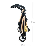 Poussette légère bidirectionnelle pour bébé, landau de voyage portable à un bouton, chariot pour bébé, landau pliable à vue haute 4