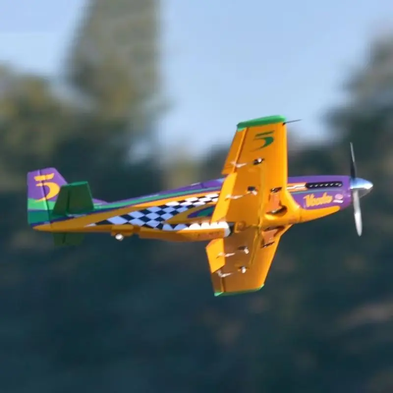 FMS 1100mm Sport P51 Mustang Racing Machine 160KM/H Brushless Electric Assembling Fixed-Wing Remote Control Model Aircraft