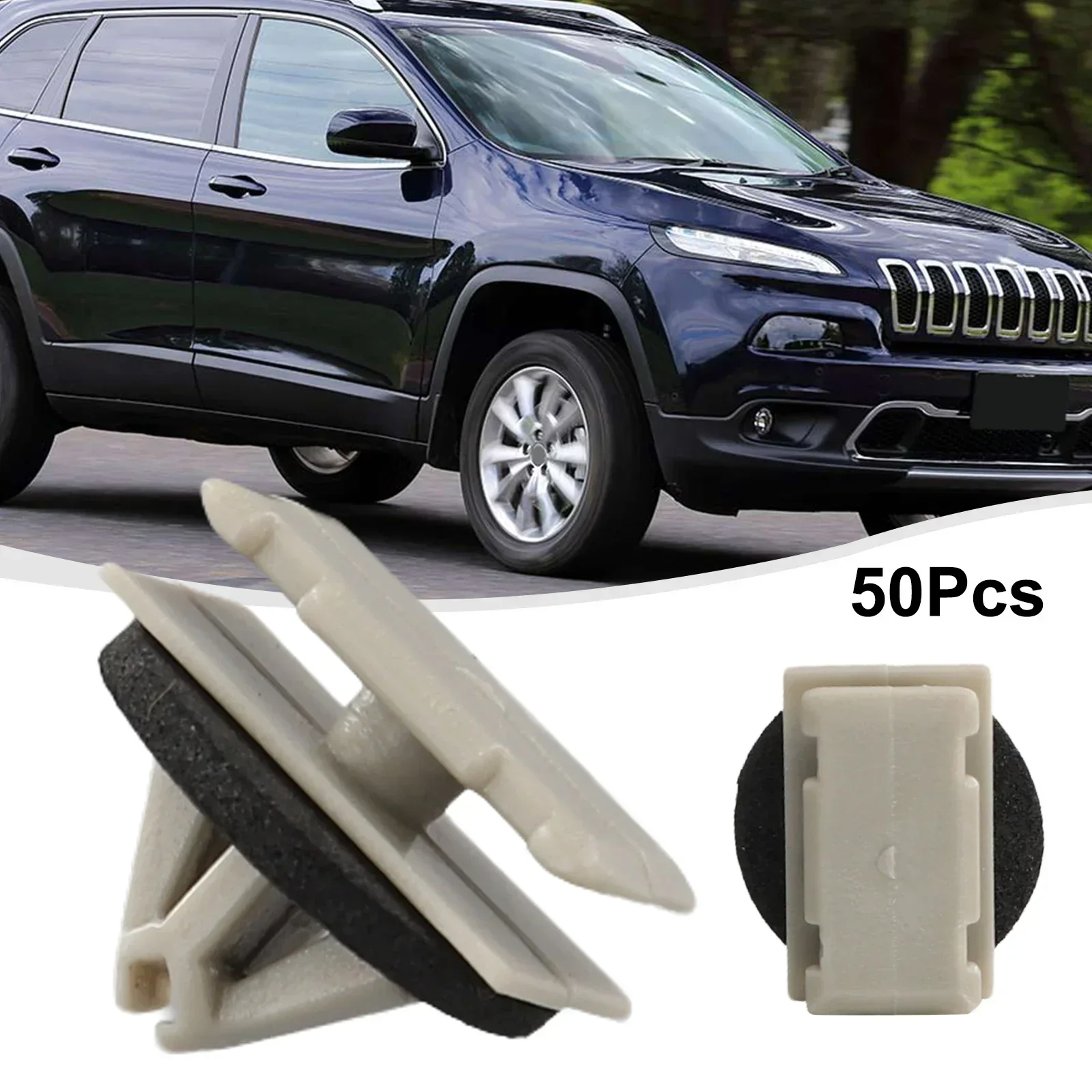 50pcs Rocker Panel Molding Clips 9mm 68172491AA For Chrysler 200 For Jeep Grand Cherokee WK2 Auveco 21374 963-567 car fastener clips auto fastener clips car retainer clips car fastener clip auto fastener clip kit