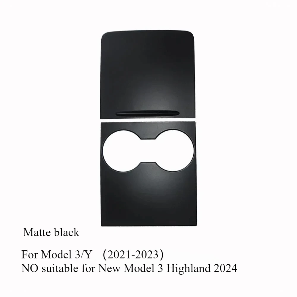 Tesla modeli 3Y 2021-2023 merkezi kontrol paneli itme kolu ile merkezi konsol kupası ABS kapak çıkartmalar iç aksesuarları