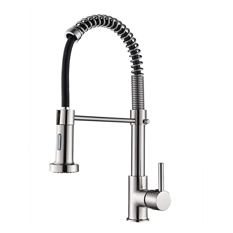 Hot Sale Matte Black Pull Down Kitchen Faucet Chrome Dual Modes Nozzle Hot Cold Water Mixer Tap Brass Kitchen Sink Faucet