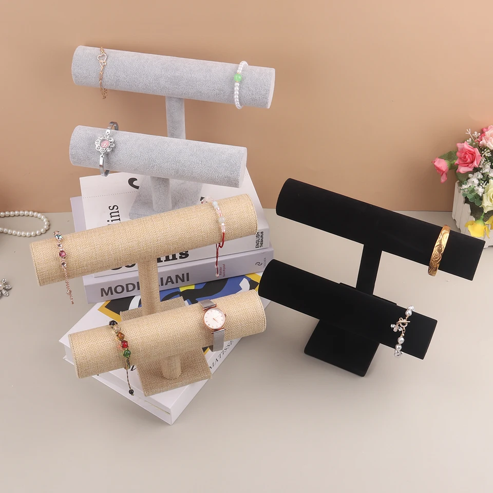 Esposore Per Bracciale In Velluto Di Metallo, Collana Per Bracciale, Organizer Per Barra A T, Vetrina Per Supporto Per Orologio Di Venda Calda - Foto 3