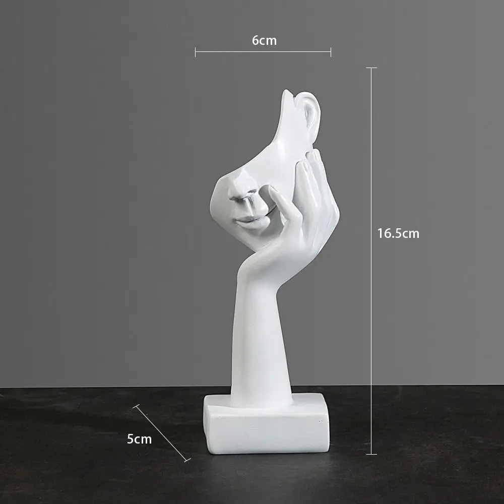 Nordic Light Luxury Resin Abstract Face Sculpture for Home and Office Decor