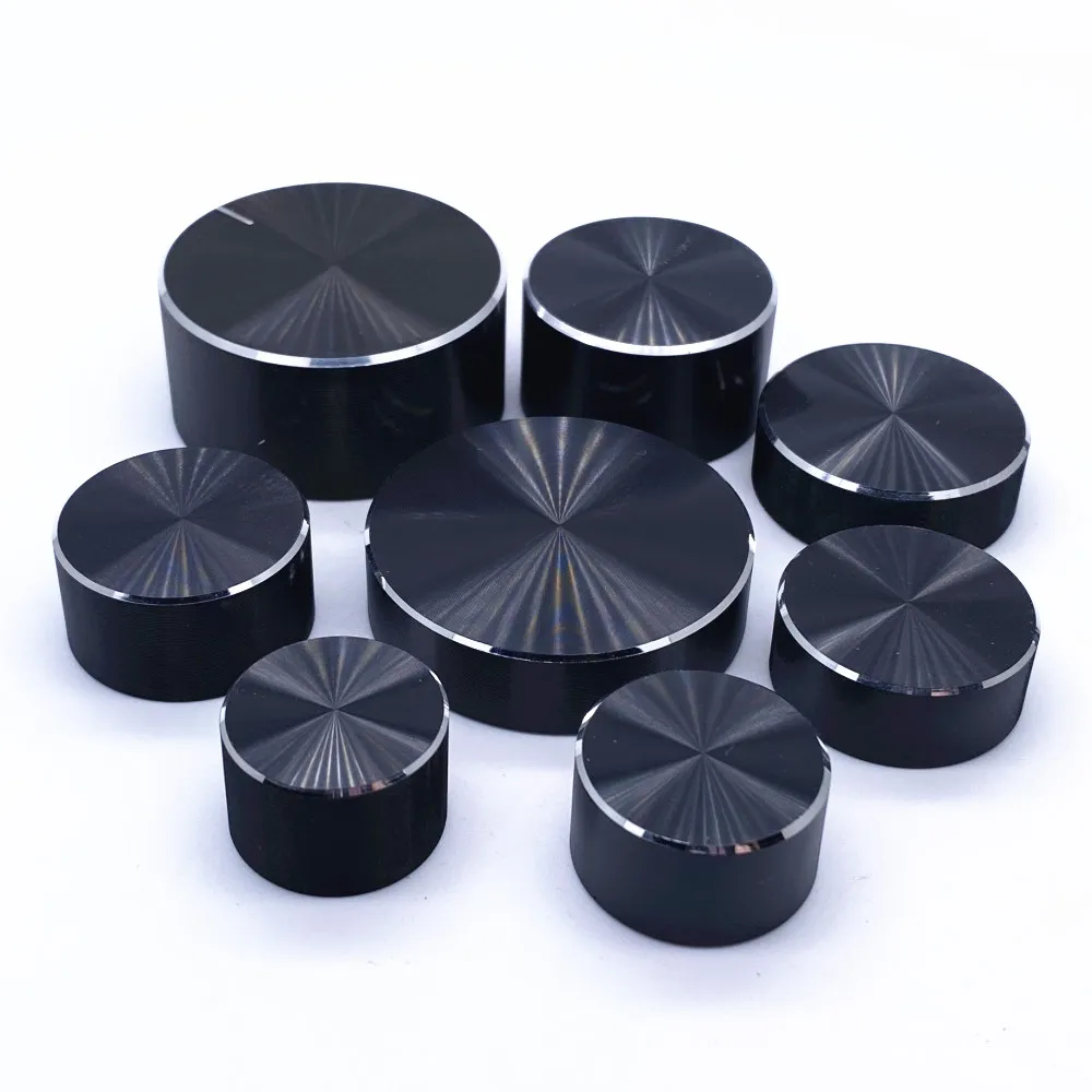 1pcs Aluminum Alloy Potentiometer Knob Cap Encoder Volume Control Audio Knob for 6mm Shaft Hole (D-axis)