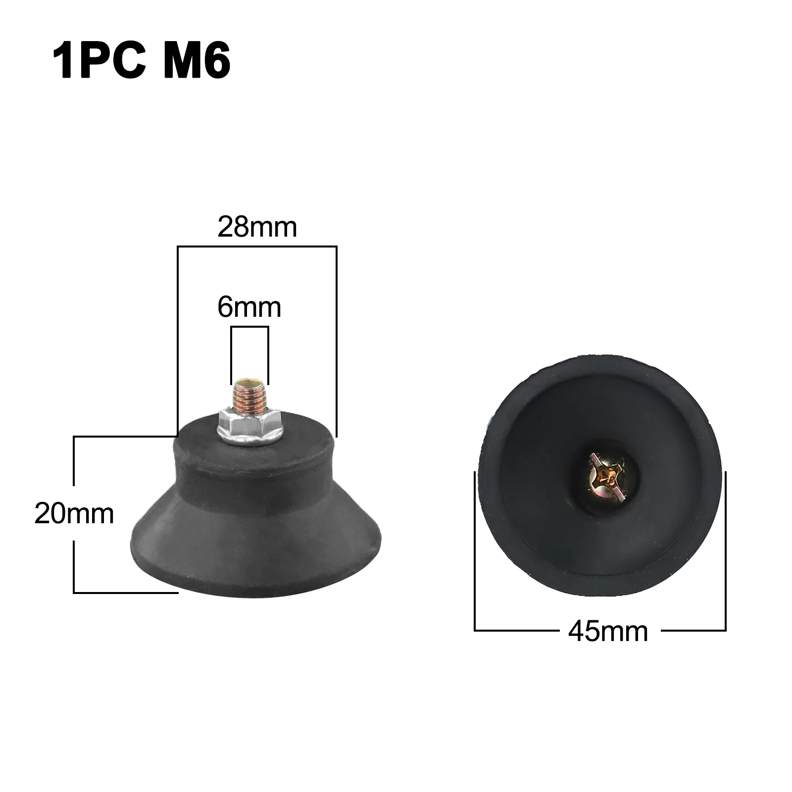 M6/M8 Thread Air Compressor Foot Pad Shockproof Non-slip Components For Air Pumps Oil-free Machines Air Compressors Accessories