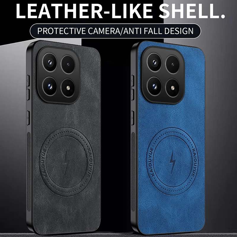 Luxury Magnetic Leather Case - Premium Shockproof Protection with Magsafe Compatibility