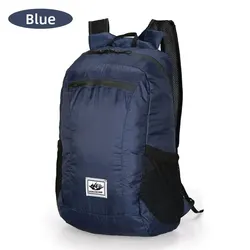 Compact Lightweight Waterproof Hiking Backpack - Foldable and Ultralight Travel Pack (Blue)
