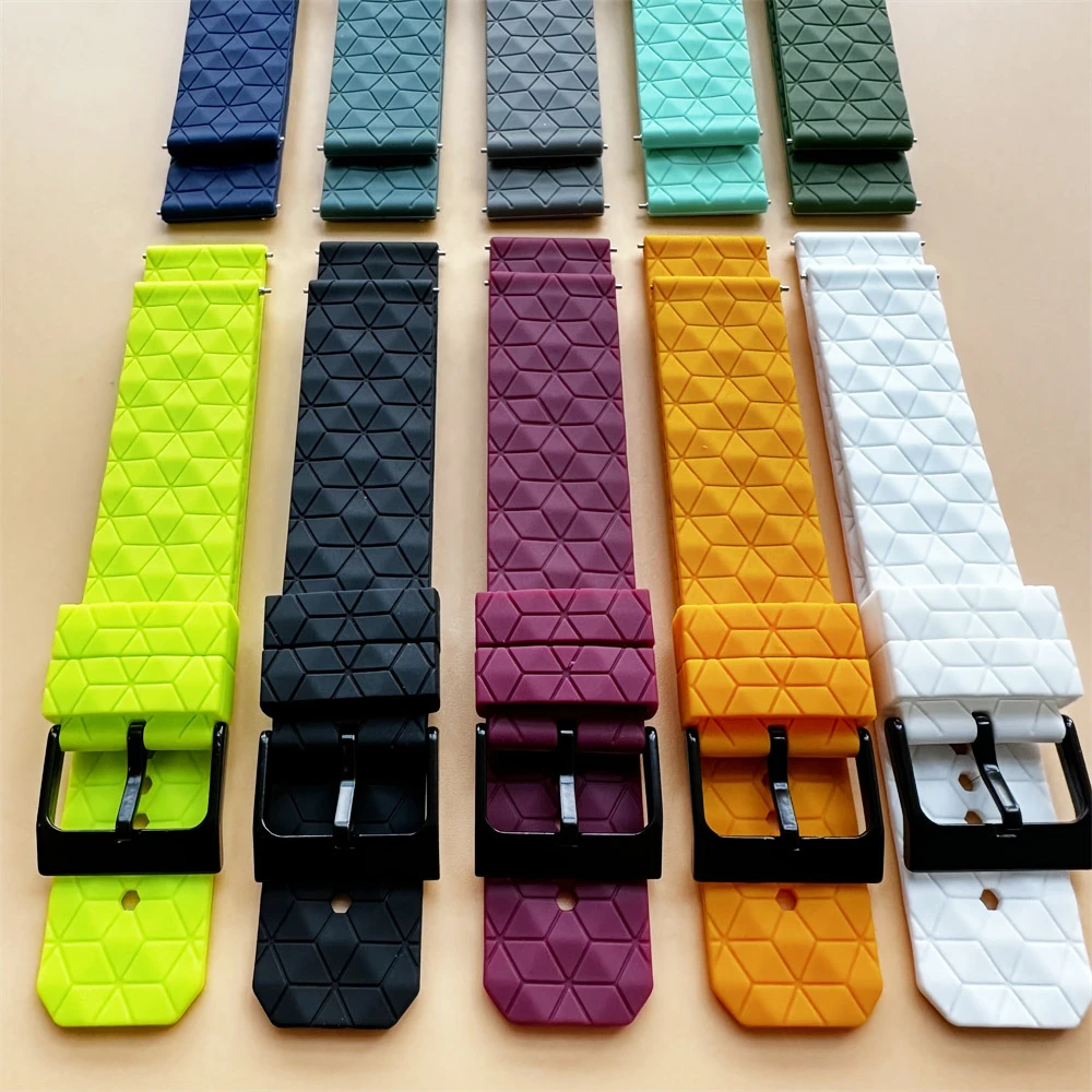 Sport Strap – Soft Silicone Bracelet, 20mm/22mm Wristband