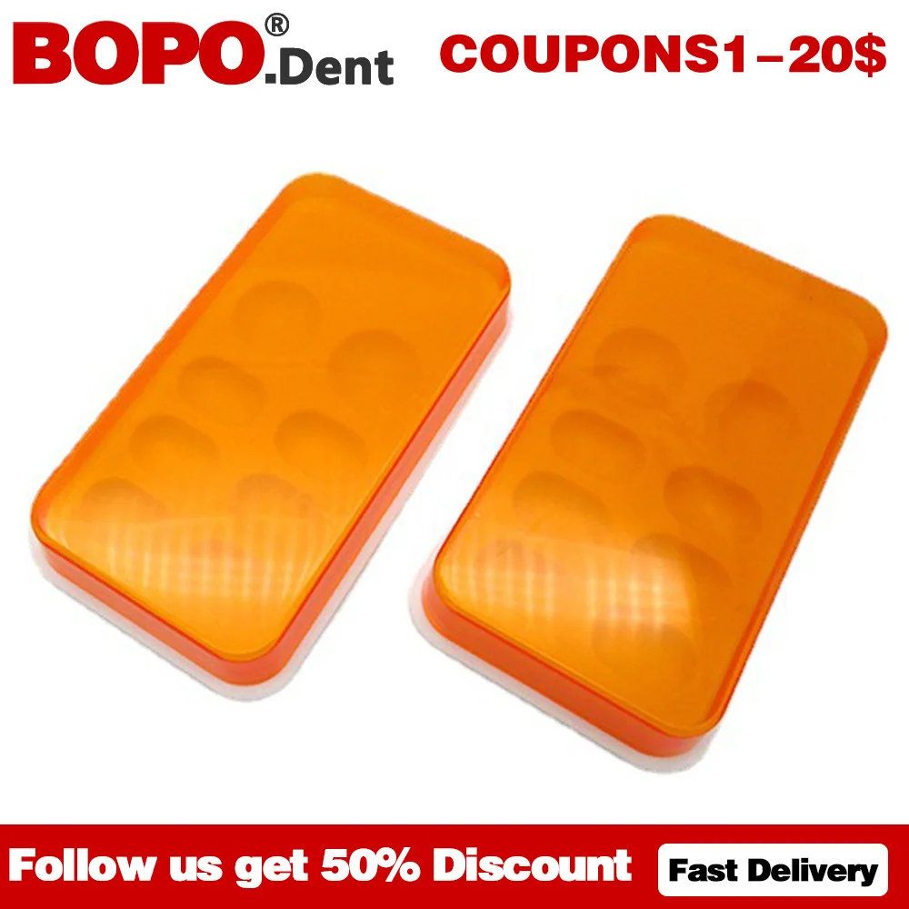 

Dental Mixing Watering Moisturizing Plate Palette with Cover 8 Slot Palette Dentistry Lab Equipment Resin Teeth Whitening Tools