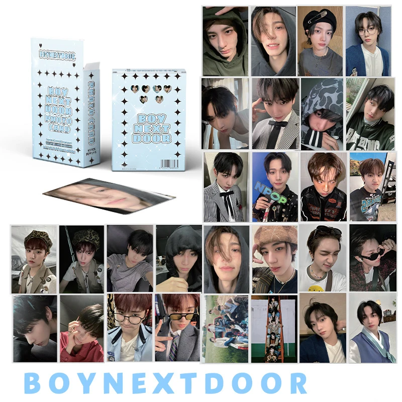 

KPOP BOYNEXTDOOR 50pcs Album Laser Card SUNGHO RIWOO LOMO Card JaeHyun TaeSan Postcard LeeHan WoonHak Fans Collection Gifts