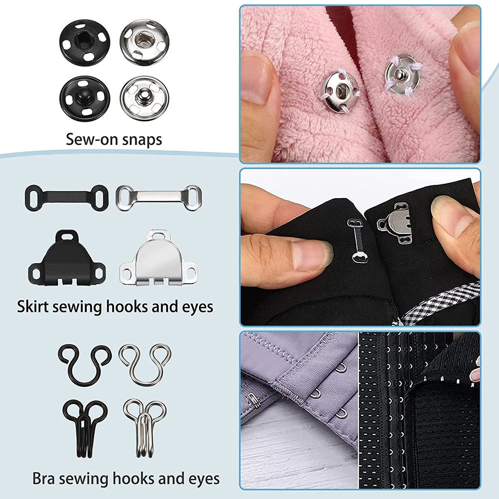 100-Piece Sew-on Snap Buttons Set 3