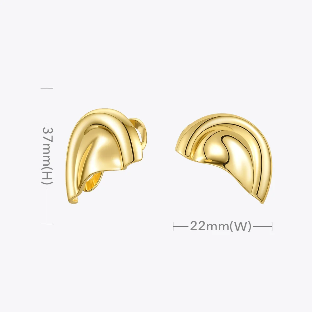 ENFASHION Auricle Ear Cuff Clip On Earrings For Women Gold Color Cover Earings Without Piercing Fashion Jewelry Brincos E201200 Ear Clip Earrings Clip Earrings Ear Clip