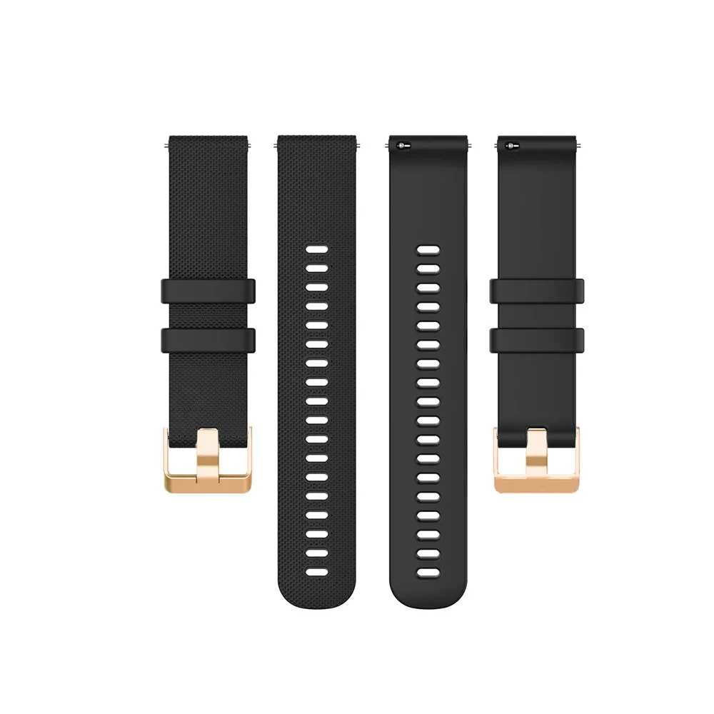 Pink Gold Silicone Buckle Band Strap, 20mm