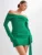  Off-shoulder Knit Mini Dress For Women Autumn Winter New Strapless Backless Long Sleeve Ruched Draped Knitted Dress